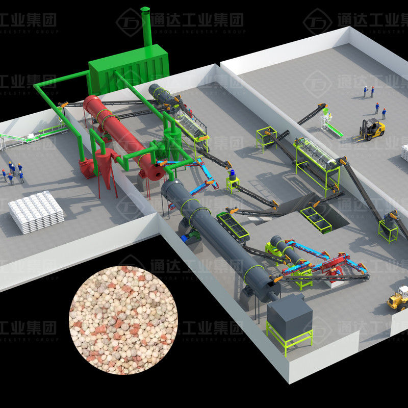 Productielijn voor het maken van sulfaatrollergranulaatoren