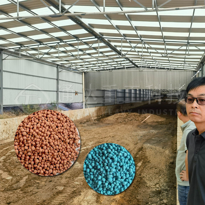 5-10 ton/uur kippenmest afval paddenstoelen ronde organische meststof granulaten productielijn